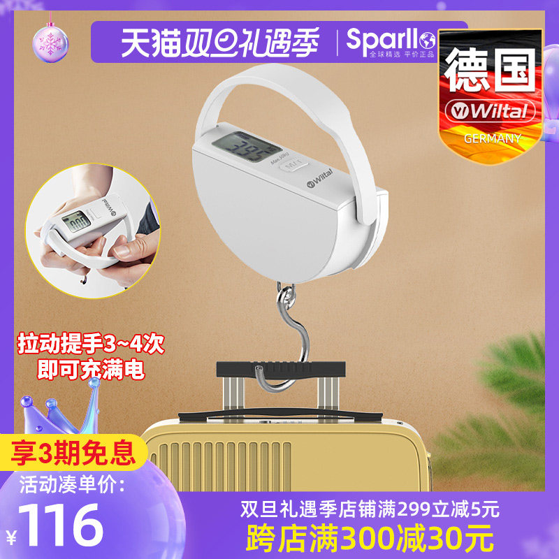 German portable electronic scale home small weighing portable mini express delivery selling vegetables with hook weighing 50kg high precision