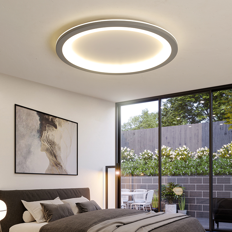 Modern minimalist Nordic round atmosphere home living room remote control office energy saving dimming LED bedroom ceiling lamp