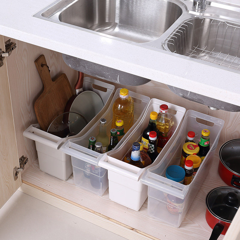 Living Wind Kitchen Containing Basket With Pulley Plastic Disposal Basket Kitchenware Debris Basket Multifunction Large Size Finishing Basket