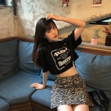 Tide, белая летняя короткая футболка, коллекция 2022, высокая талия