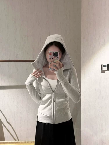 Спортивная осенняя куртка, утепленная толстовка с капюшоном с капюшоном