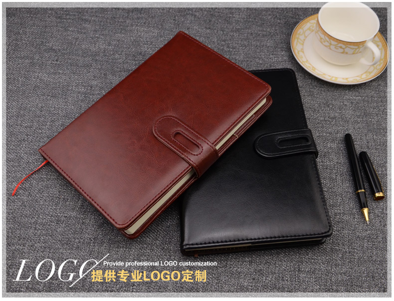 Shin's notebook 18218 18225 leather face This business magnetic buckle notebook rice yellow daulin paper notepad