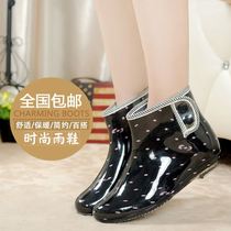 Summer and winter Korean fashion rain boots ladies short tube waterproof rain shoes non-slip kitchen rubber shoes low-top rain shoes