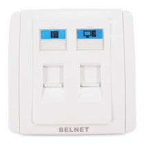 86 type dual port network panel RJ45RJ11 broadband socket network cable telephone line computer socket module panel