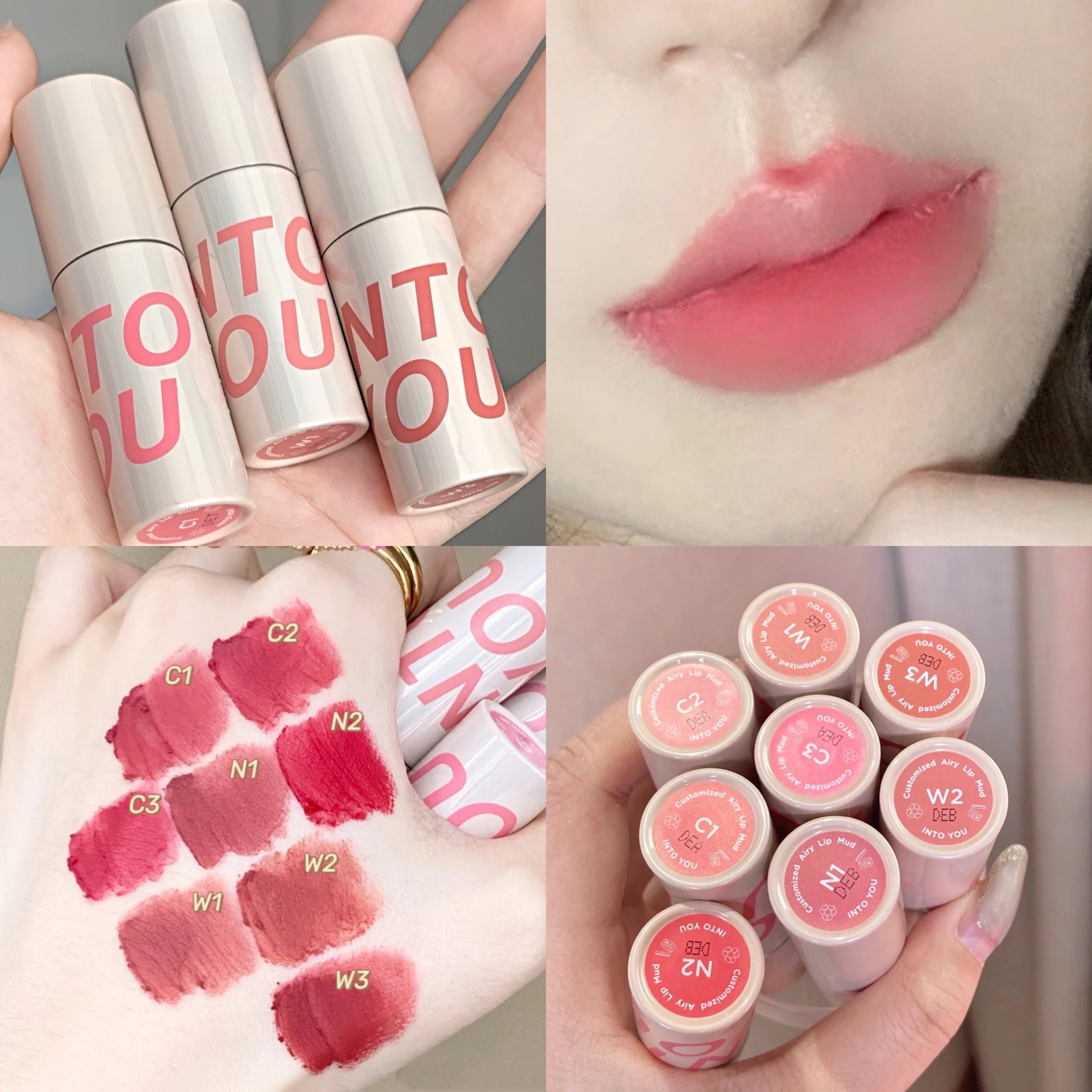 New PintoYou air sensation thin lip mud matte soft lip glazed spring summer persistent white yellow leather cherry
