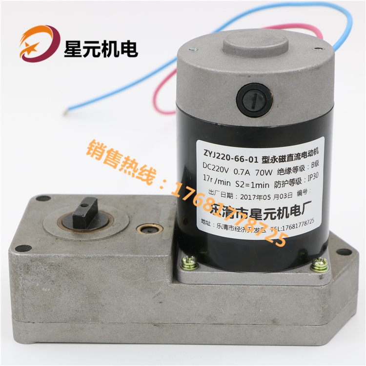 Star-dollar permanent magnet DC motor ZYJ220-66-01 DC220V 70W