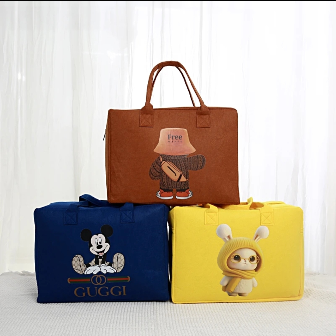 New cartoon travel bag large capacity hand carrying bag women handbag containing bag children's luggage bag for short trips-Taobao