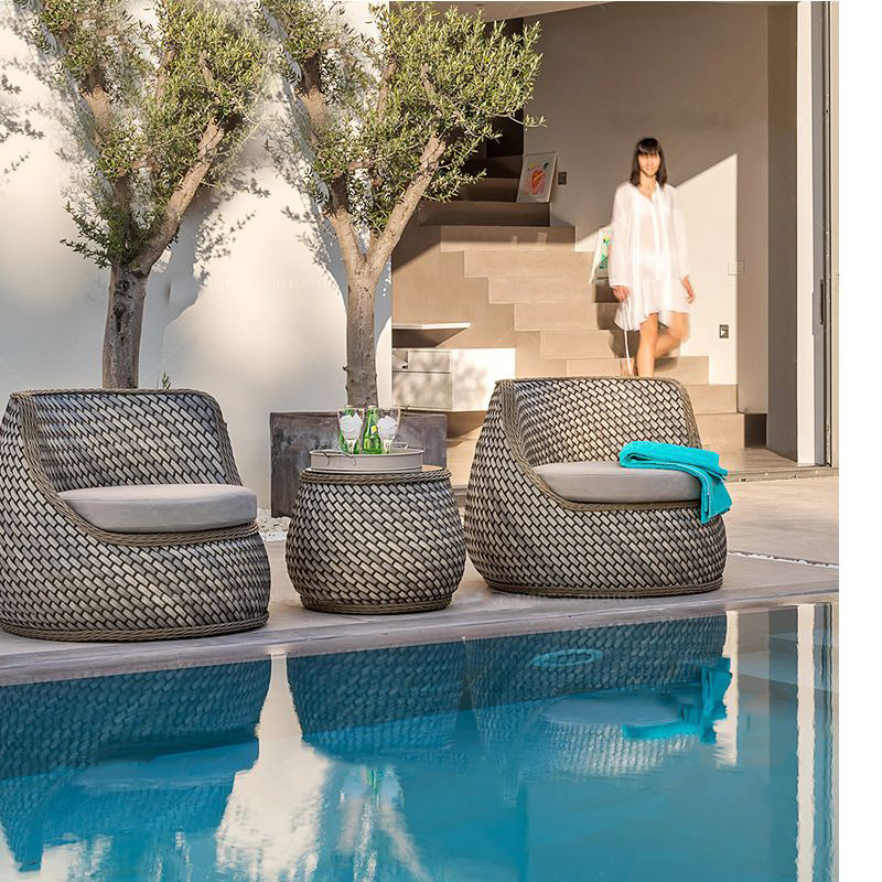 Outdoor in Fuji Sofa Chair Lying Bed Fashion Designer Real Estate Balcony Garden PE vine Cottage Sofa