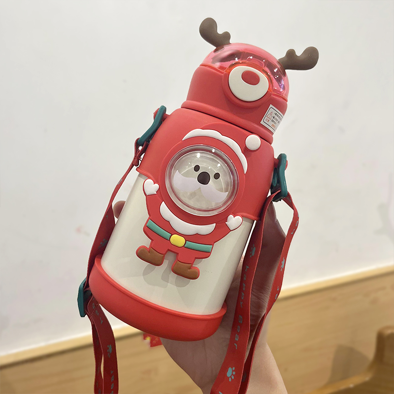 New Christmas insulation cup male and female students present lovely deer angle 316 stainless steel cup creative network red water cup