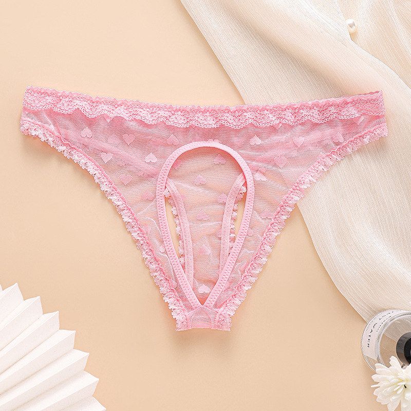 Hollow Lace Thong Men's Comfortable Breathable Seamless Thin Men's Underwear Foreign Trade Wholesale Men's Thong