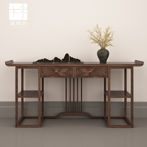 New Chinese style cabinet leaning against wall Xuanguan table long bar Xuanguan Table home modern Chinese living room Xuanguan narrow table solid wood