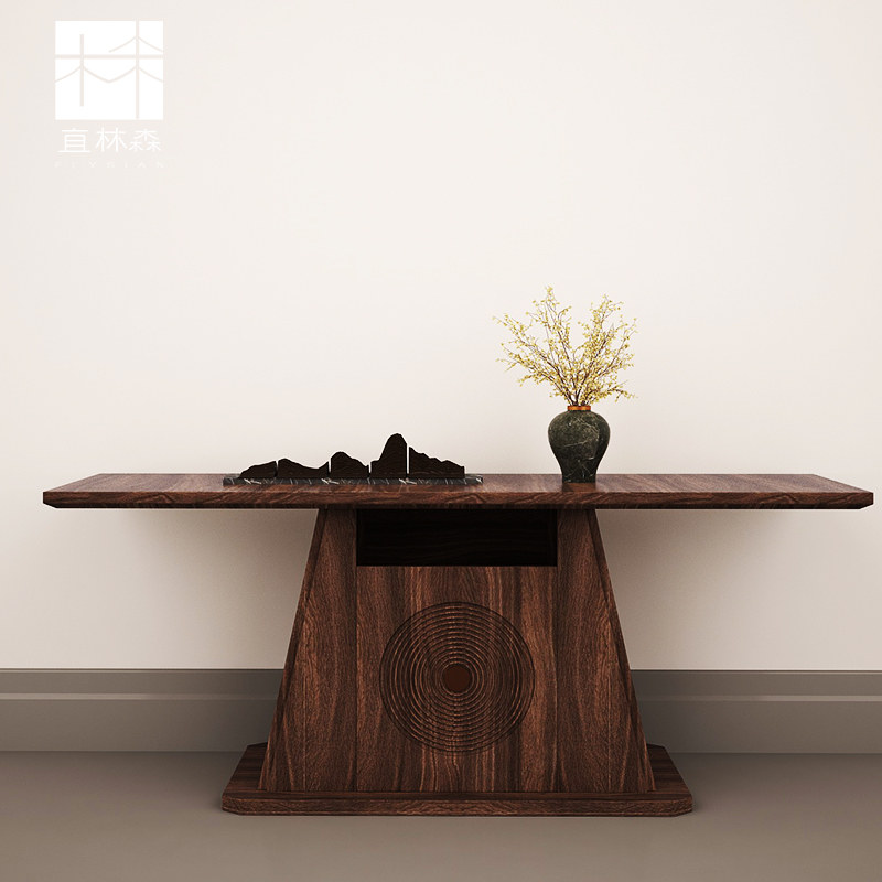 New Chinese solid wood entered the seamless table modern Chinese-style side table long solid wood long bar