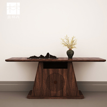 New Chinese Solid Wood Entrance to the family Xuanguan Table Modern Chinese side table Long narrow full solid wood strip Xuanguan Terra light and luxurious side table