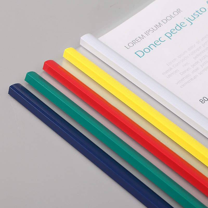 Qixin large-capacity 30 sheets of paper transparent report clip A4 pull rod clip test paper pull rod clip folder light clip