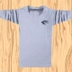 2018 cotton mới mùa xuân và mùa thu cộng với phân bón XL nam dài tay áo thun cổ tròn thả lỏng chất béo quần áo mùa thu