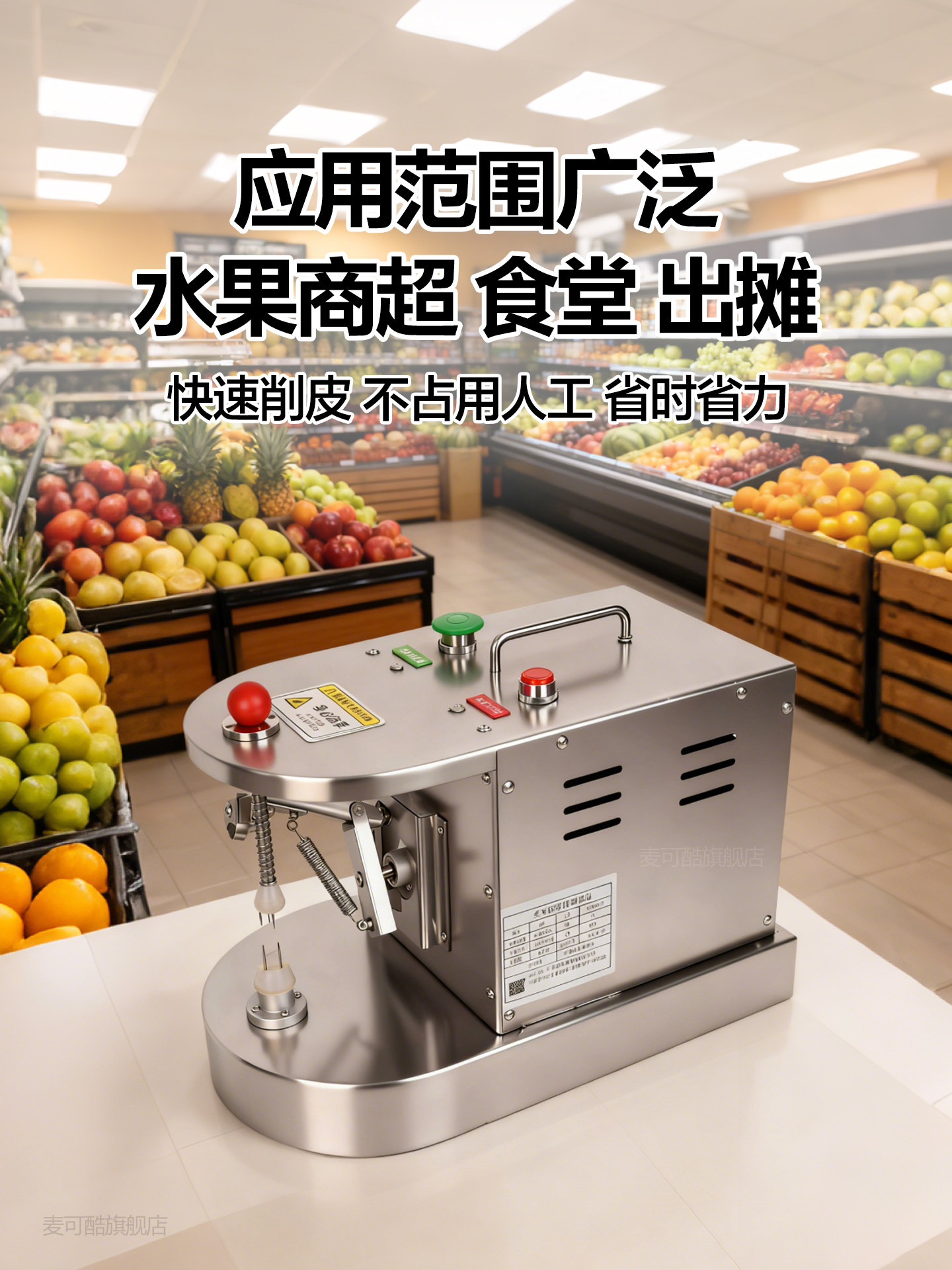 [Commercial] Mike Cool Fully Automatic Fruit Peeler Orange Tangerine Pear Peeling Machine Electric Peeler for Street Vending