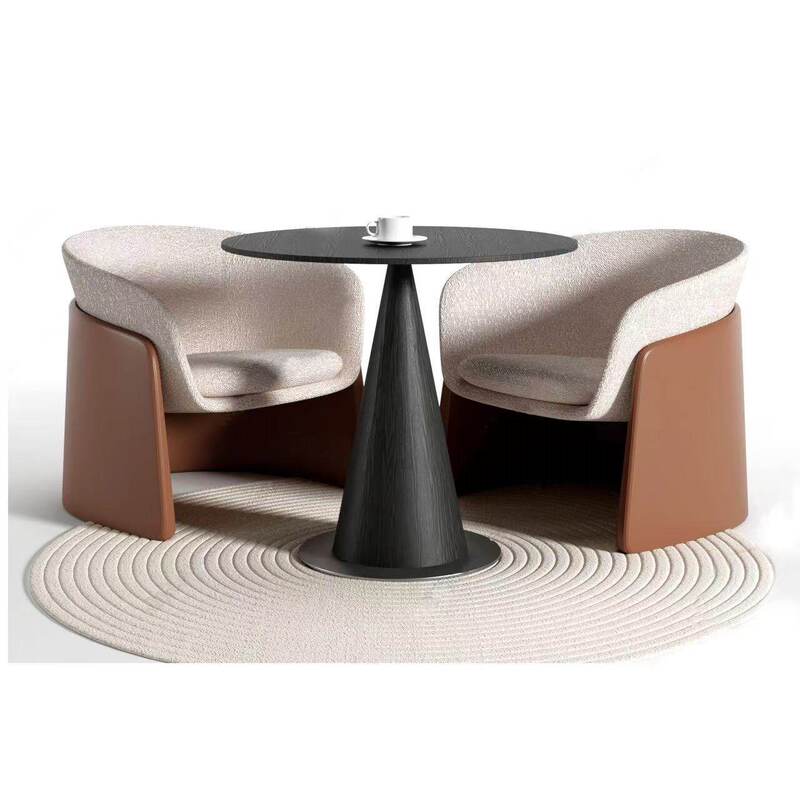 Sales Office Negotiation Table and Chair Set, Simple and Modern Hotel Lounge Area Leisure Chair, Sofa Chair Three-Piece Set, Reception Chair
