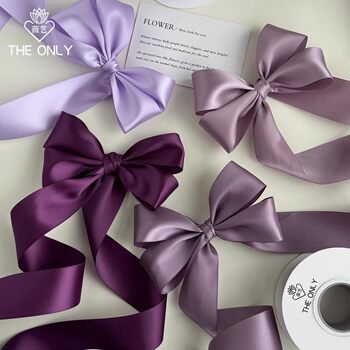 Weiyi 4.0 Polyester Ribbon 100 Yards Bouquet Packaging Ribbon Bow Decoration Cake Gift Box DIY Accessories