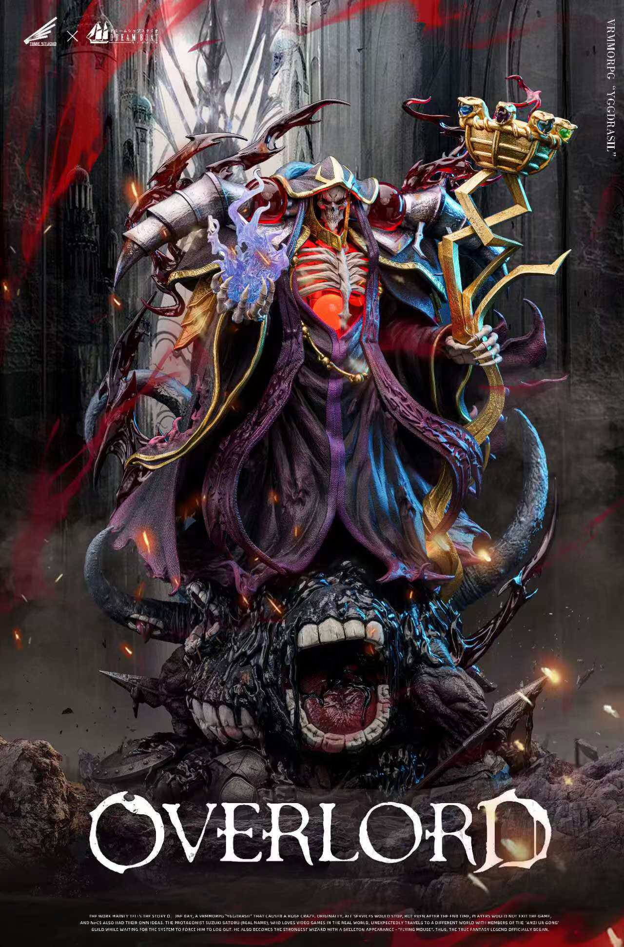 DBS Time Studio Overlord Ainz Ooal Gown Resin Painted Statue H51cm