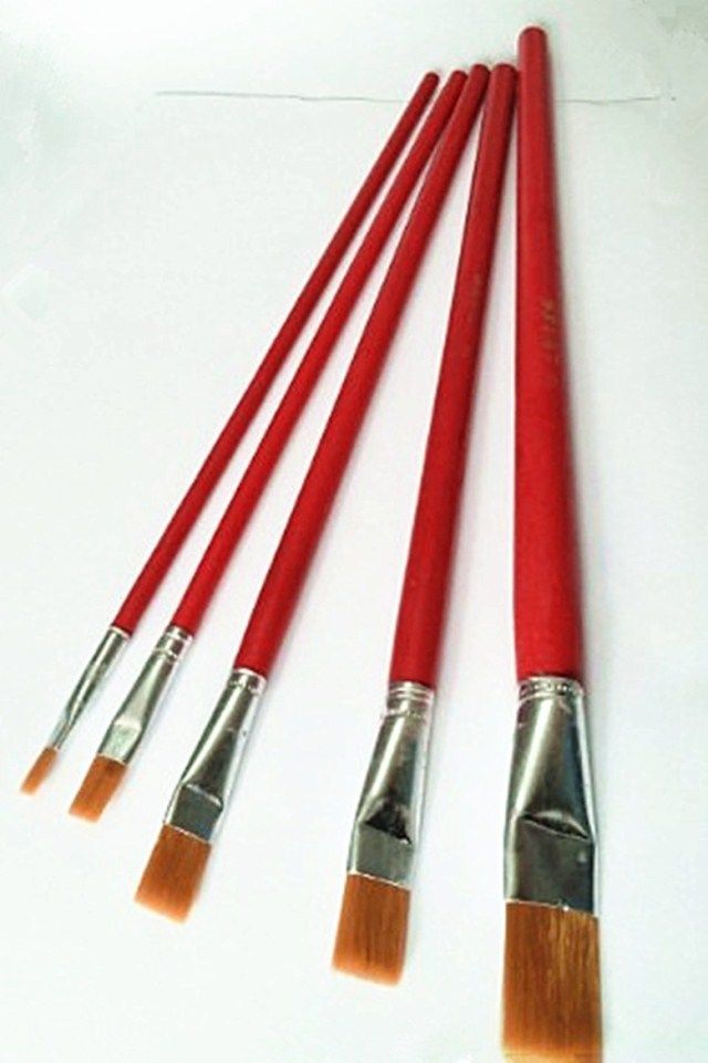 Oil paintbrush Water Pink Pen Propylene Paintbrush Industry with pen Red Rod Oil Paintbrush 4#6#8#10#12#