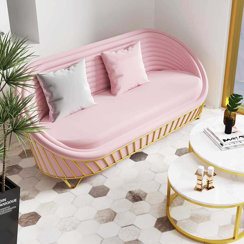 Minimalist office sofa tennis red beauty salon reception room sofa tea table Composition suit Beauty A shop Leisure sofa