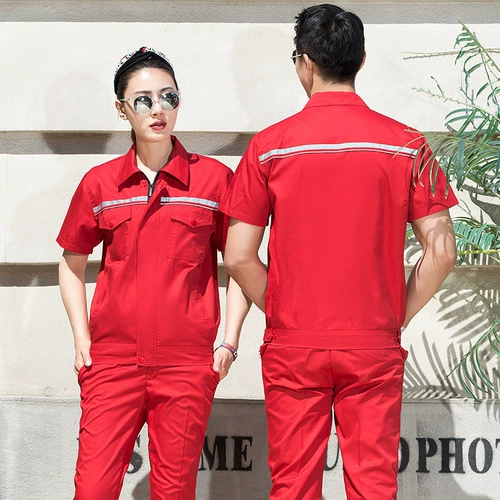 Летний светоотражающий антистатический комбинезон, короткий рукав