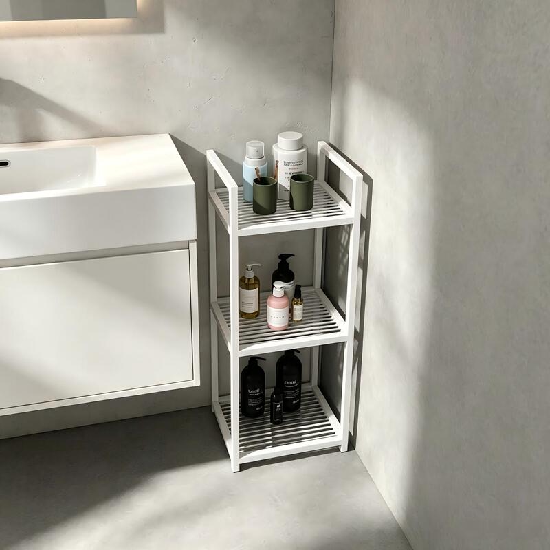Bathroom Corner Shelf, Bathroom Triangle Shelf, Narrow Gap Storage Rack for Toilet, Washbasin, and Restroom