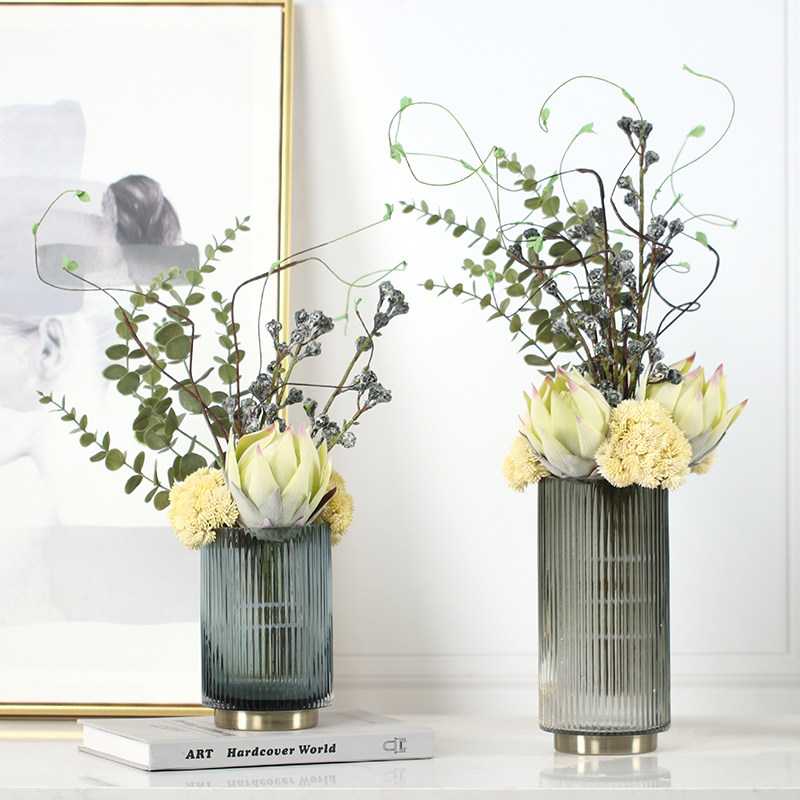 Light luxury imitation floral fake flower decoration ornaments set European modern living room TV cabinet entrance dining table home accessories