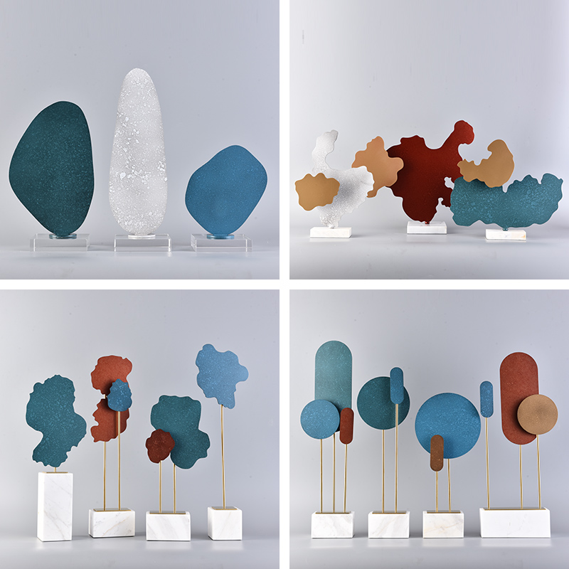 Nordic Style Genguan Living Room Tea Table Swing Piece Light Lavish American Style Board Room TV Cabinet Wine Cabinet Room Adornment-Taobao