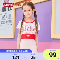 Levis Levis childrens clothing children t-shirt year Summer girls short sleeve tide cards CUHK children half sleeve loose