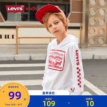 Levis Levis Levis childrens boys sweater 2021 spring new long sleeve hooded cotton foreign coat