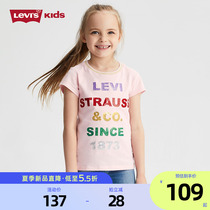 Levis Levis child clothing girl short sleeve year summer children t-shirt foreign air CUHK child compassionate tide card