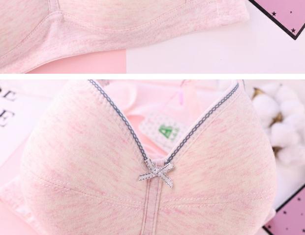 AB 2018 hè mới bra bra phần mỏng cotton mềm mại không có vòng thép thoáng khí phát triển áo ngực stereo E201 áo lót k dây