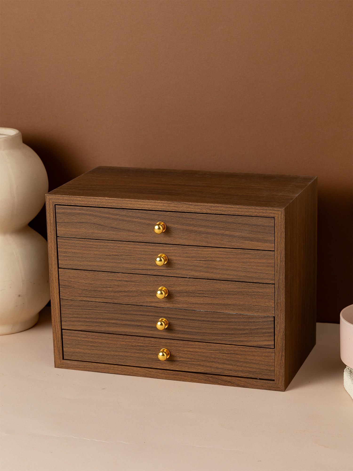 Шкатулка для украшений из орехового дерева в китайском стиле ретро премиум класса для колец серег цепочек