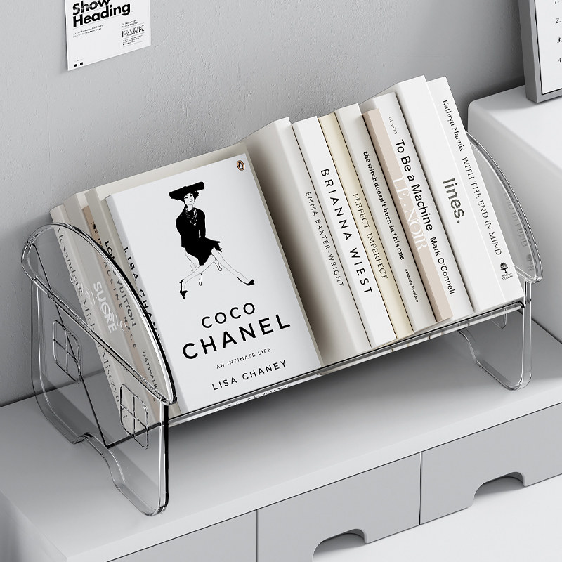 Настольная подставка для книг вертикальная органайзер для дома и кабинета прозрачная стойка для студенческих материалов