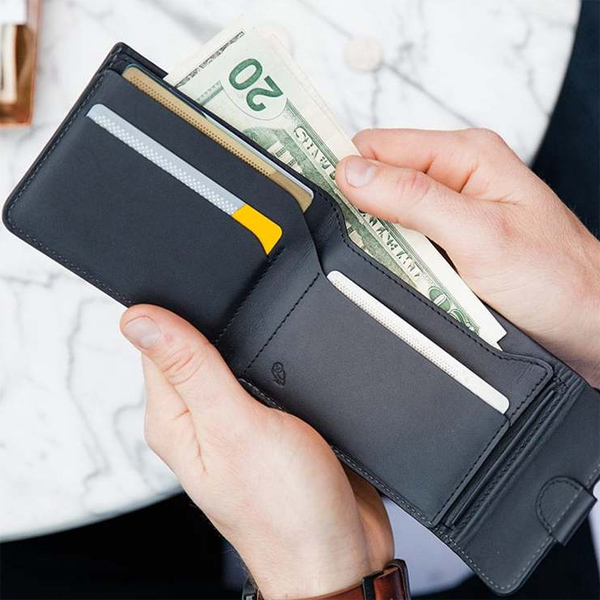 Bellroy Coin Fold Australia imports headlayer cow leather short clip men's coin zero money thin card bag