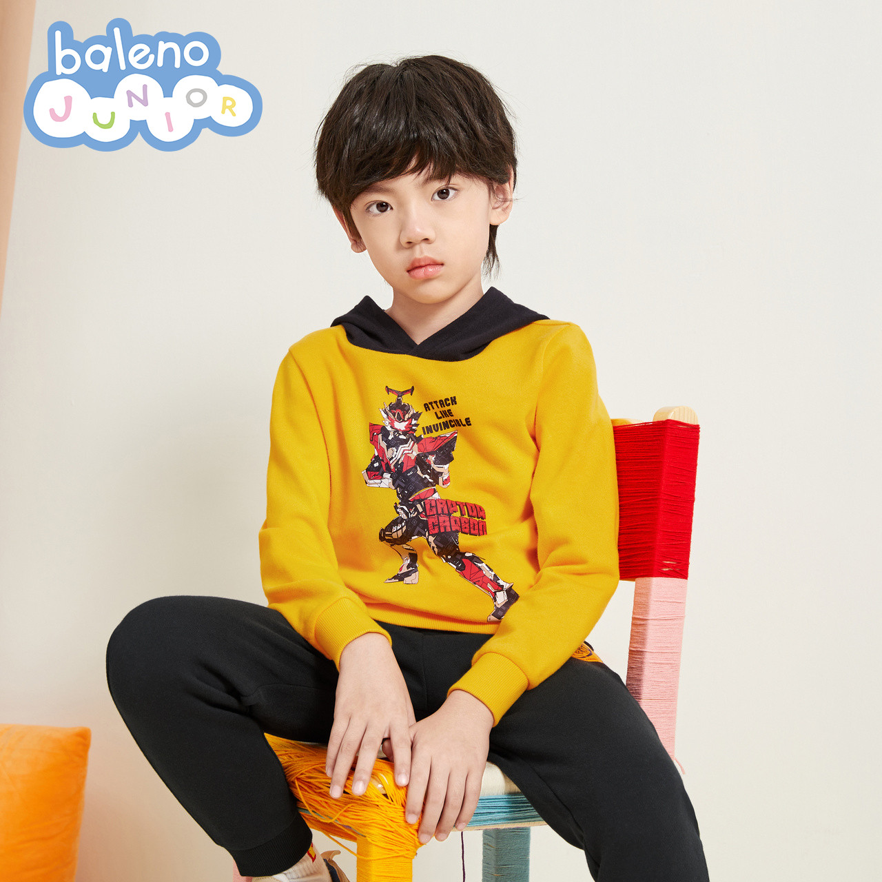 Baleno junior  班尼路 中大童印花圆领卫衣 天猫优惠券折后￥29包邮（￥109-80）常规款、加绒款多色可选