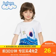 Benny Road Children Wear 2019 New Men Po áo thun ngắn tay cotton nam Boy Xiao Bao Yang Xia áo khoác mùa hè - Áo thun