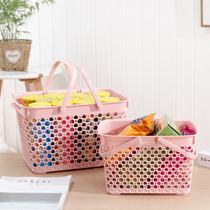 Rattan supermarket thickened shopping basket Snack fruit wash bath basket portable basket Beer fruit and vegetable basket Convenience store basket
