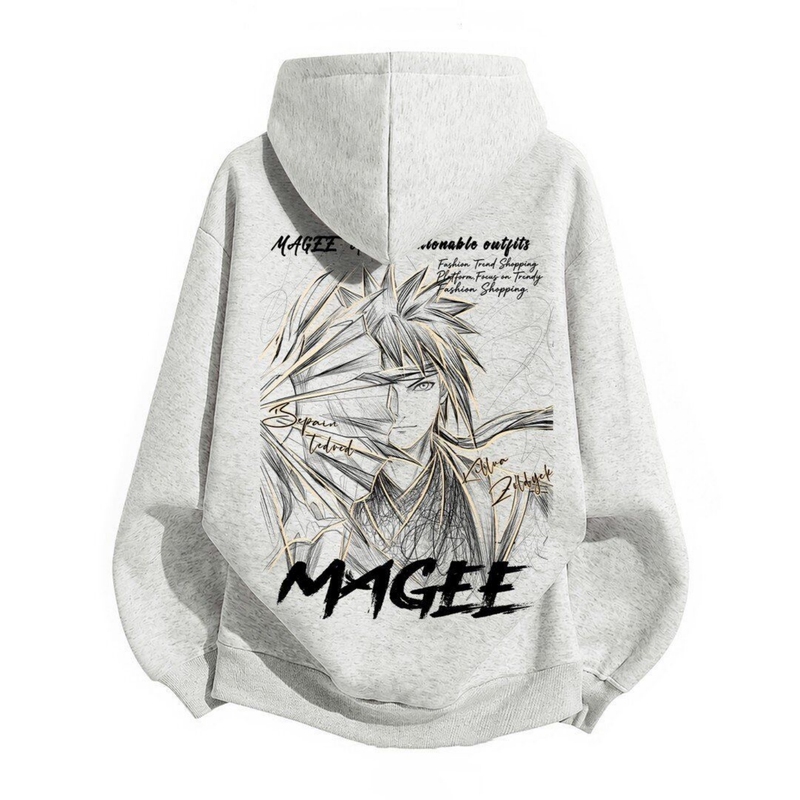 Naruto Minato Namikaze Printed Hooded Sweatshirt Two-Dimensional Anime Youth Autumn and Winter Unisex Top