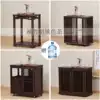 Walnut color tea cabinet Bamboo tea table Simple tea side cabinet New Chinese multi-functional mobile tea cabinet Automatic water supply