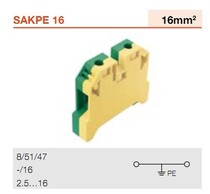 SAKPE 16 Weidmiller Ground terminal isolator Power supply 125699