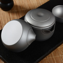 Kangbian Health pure Titanium ultra-lightweight portable double-layer Kung Fu tea set Teacup Titanium tea maker Portable travel outdoor