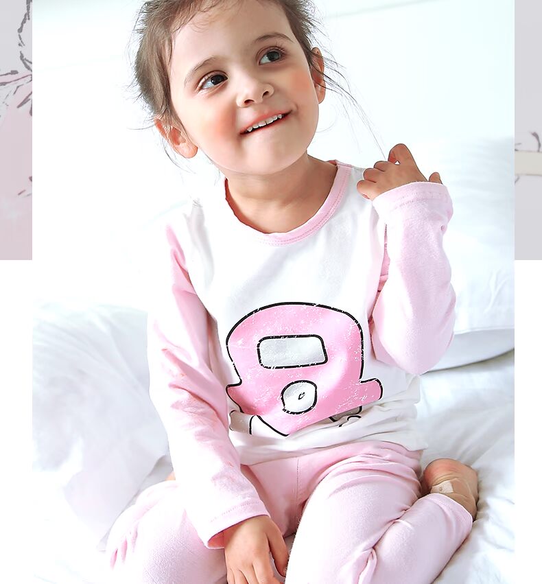 Chân dài cô gái chú gái bộ đồ lót cotton mỏng phần mùa thu quần áo trẻ em đồ lót trẻ em dịch vụ nhà mùa thu đồ bộ em bé