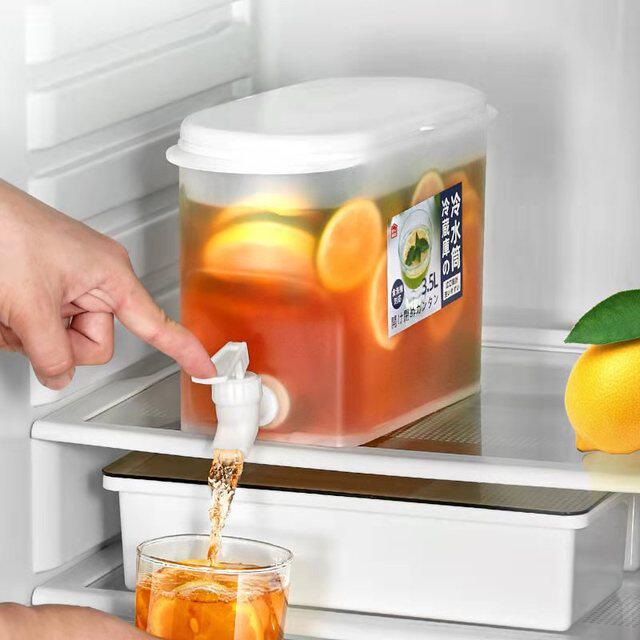 Cold water jug with tap to put fridge fruit teapot summer home with lemon water bottle kettle cold water barrel cold water bottle ice water