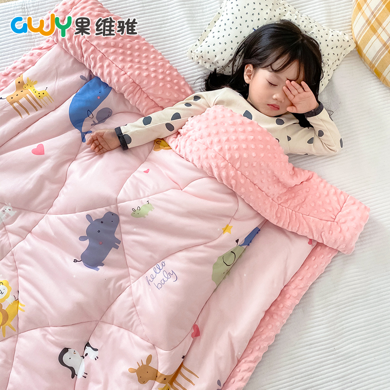 Baby quilt blanket autumn and winter newborn baby cover quilt winter thickening children's quilt kindergarten four seasons universal