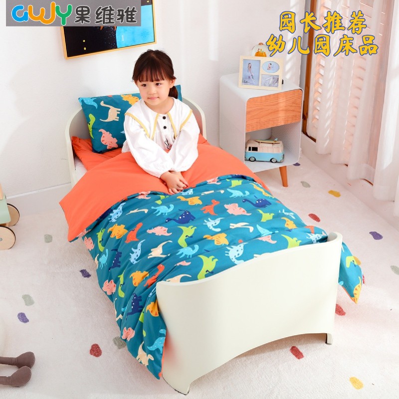 Children's kindergarten quilt three-piece set of pure cotton core baby nap bed baby bedding quilt six-piece set