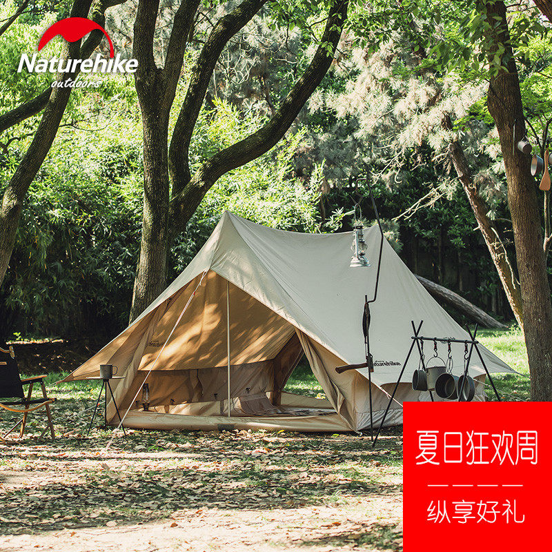 Naturehike Glamping Retro Cotton Eaves Tent Outdoor Light Luxury Camping Hut Tent