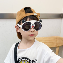Childrens sunglasses boy girl baby sunglasses cartoon cute mound panda fashion polarized sunglasses silicone gel