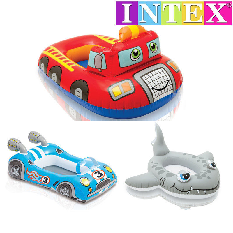INTEX children swimming ring flat bottom boat No leg holes in the swimming circle seat circle CUHK pool play water for a ride